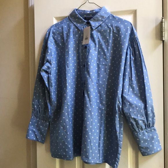 Adorable top shop star print button down - Picture 2 of 4